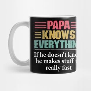 Papa Knows Everything Face Mask Mug